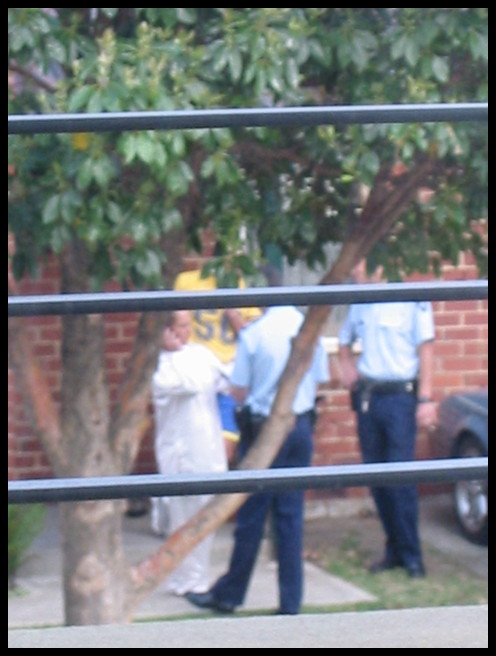 Policemen smoking on duty