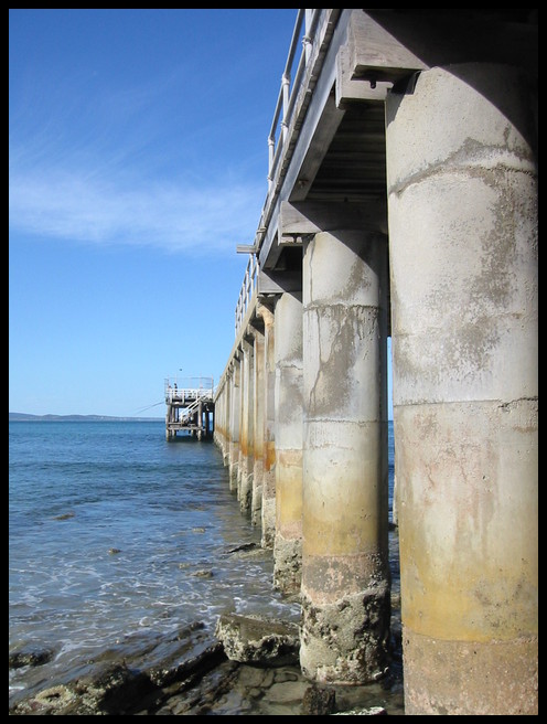 Sea-level view of Lorne pier
